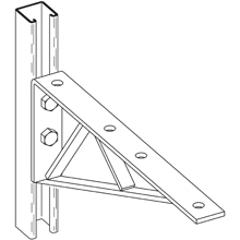 Product image for B-Line B290ZN 16-1/2 Inch Zinc Plated Bracket