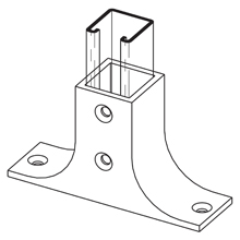 Product image for B-LINE B300ZN POST BASE, ZN PLTD