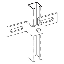 Product image for B-LINE B333-3ZN SLOTTED THREE HOLE