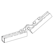 Product image for B-Line B335-2-5/8ZN 11/16 Inch Hole Zinc Plated 3-Hole Adjustable Hinge