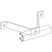 Product image for B-Line B385ZN 10 3/8 Inch Zinc Plated Wall Ladder Bracket