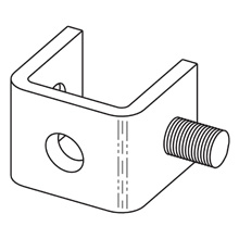 Product image for B-Line Series B400-1ZN 1 Stud Zinc Plated Ring Connection