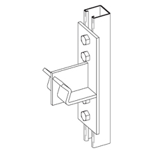 Product image for B-Line B473ZN Zinc Double Reel Rack Support On Single Channel for 2 Inch Pipe