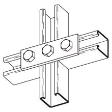 Product image for B-Line B557ZN 3-Hole Zinc Plated Splice Plate