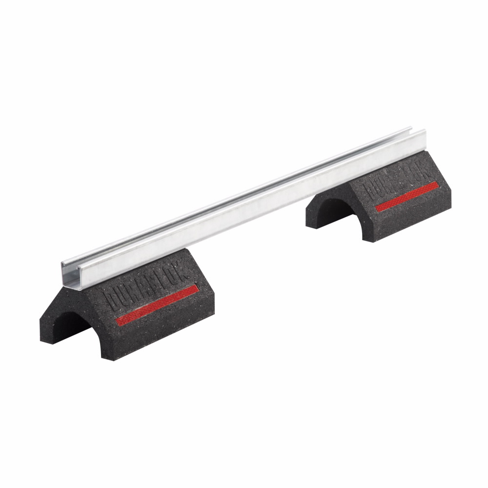Product image for B-Line DB10-36 5-5/8"H x 6"W x 36"L Dura-BLOK&#8482; Rubber Rooftop Conduit Support Base w/ B22 1-5/8"H Channel, 1000lb Load Rating