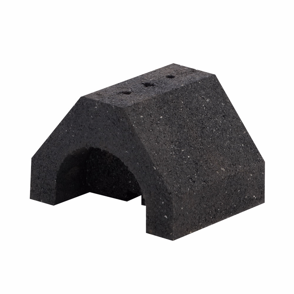 Product image for B-Line DBM 5"H x 6"W x 4.8"L Dura-BLOK™ Rubber Rooftop Conduit Support Base, without Channel, 200lb Rating