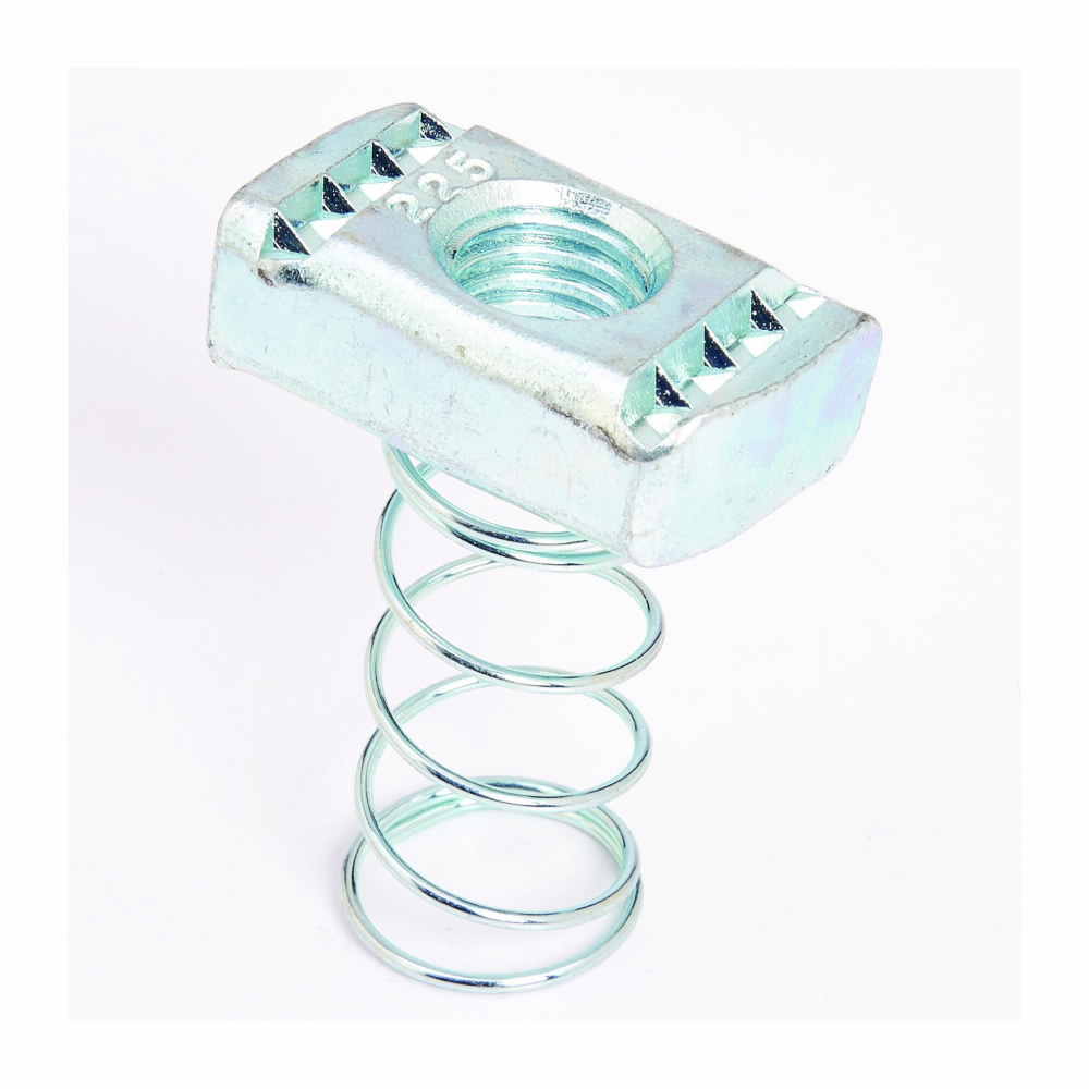 Product image for B-Line N228ZN Spring Nut, 3/8"-16 thread, 3/8" nut