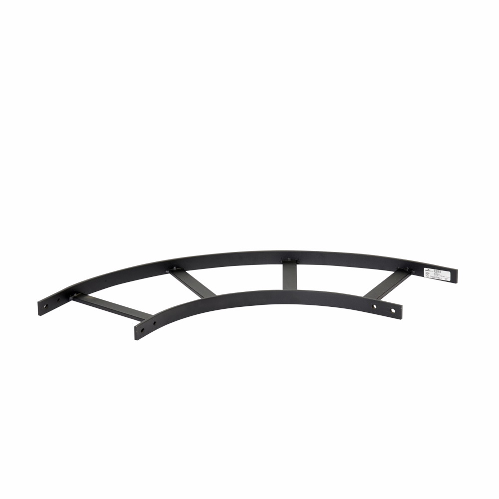 Product image for B-Line SB17HRB12FB 1-1/2 x 12 Inch Flat Black Steel 90 Degrees Horizontal Cable Runway Stringer