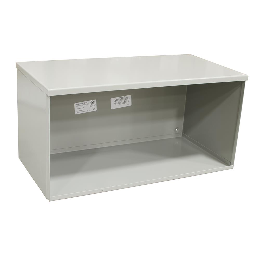 10x72x10 Screw Cover Wireway Type 3R UL Listed Steel No Knockouts ANSI 61 Gray Quad D Knockout for Lock