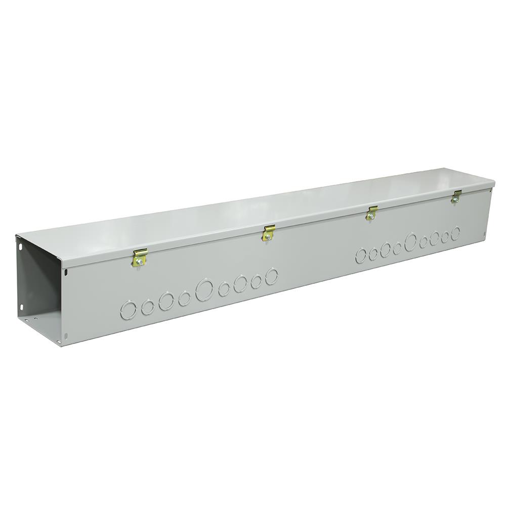 8x36x8 Hinge Cover Gutter Type 1 UL Listed Steel Knockouts ANSI 61 Gray