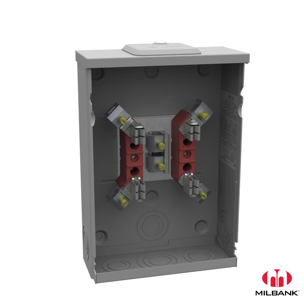 Product image for Milbank U7490-XL 125 Amp 4-Terminal Ring Type Overhead and Underground Meter Socket
