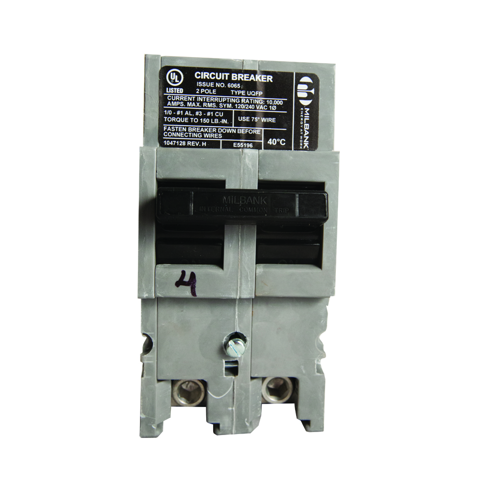 Product image for Milbank UQFP-200 200 Ampere 2 Pole 240 Volt Plug-in 10k Ampere Interrupting Capacity