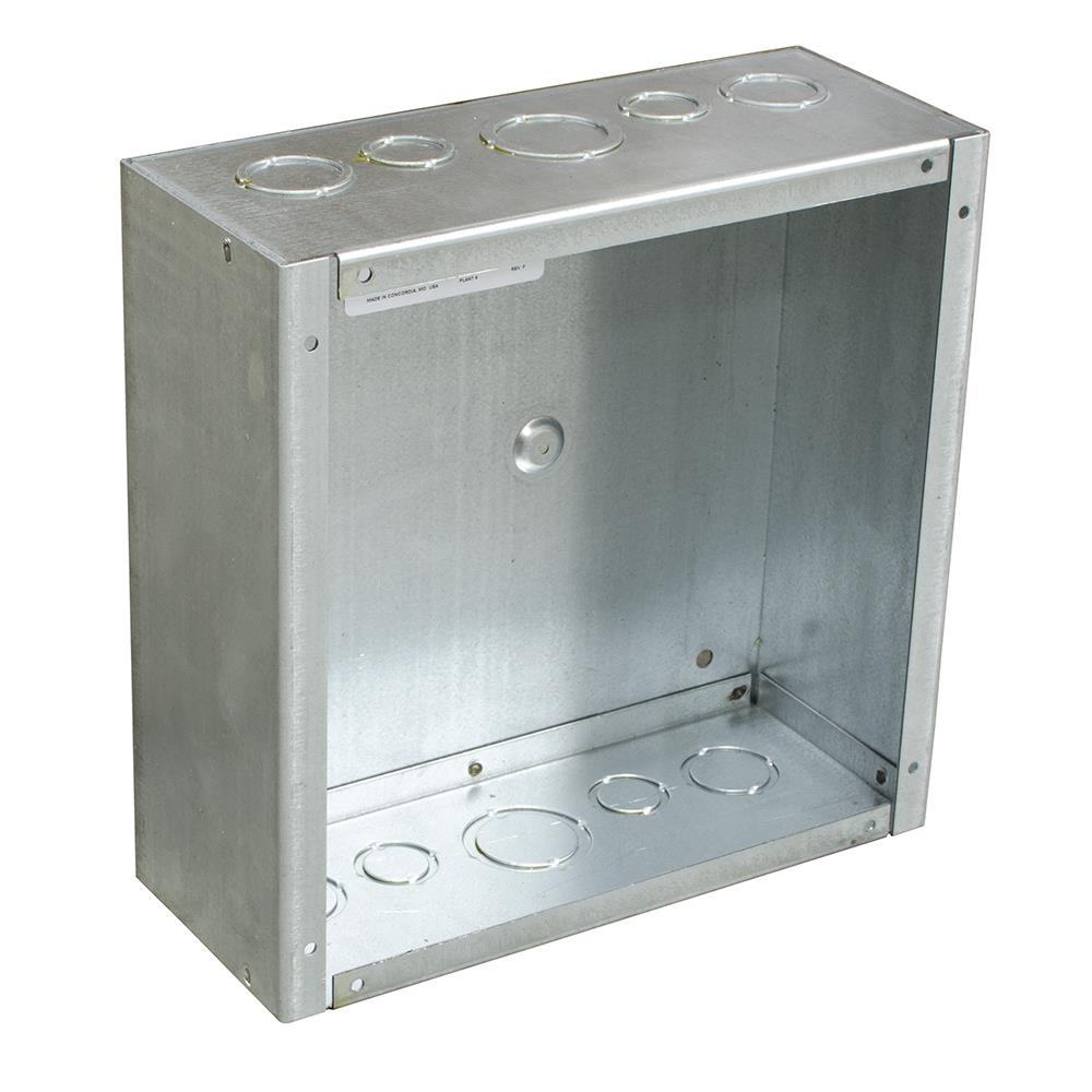 8x6x8 Screw Cover Type 1 UL Listed Steel Knockouts No Paint Cover with Teardrop Slots Mounting Holes in Back