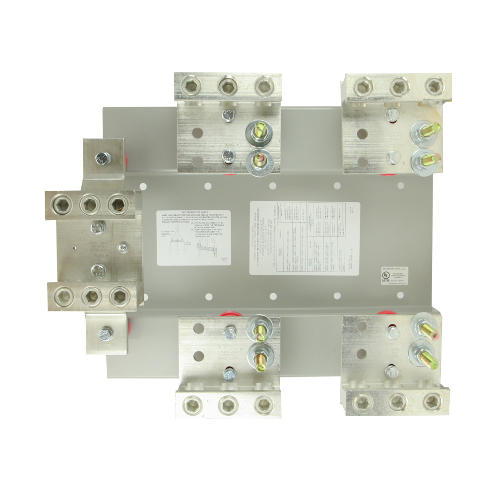 Product image for Milbank K4729 Ct Mounting Rack 800 Ampere 1phase 50k Ampere Interrupting Capacity Three 4-600kcmil Or Six 1-250kcmil EUSERC
