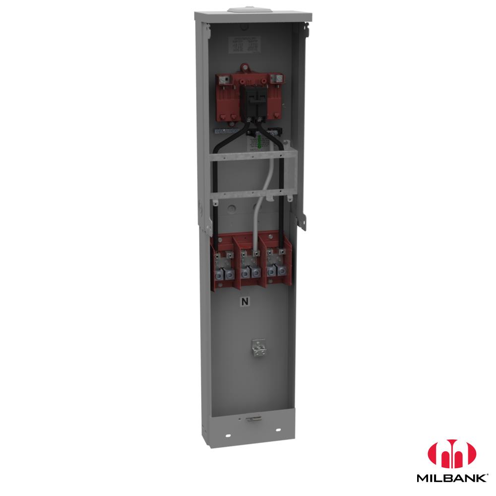 Product image for Milbank U5210-XL Unmetered Small Closing Plate Single Pedestal Pad Mount