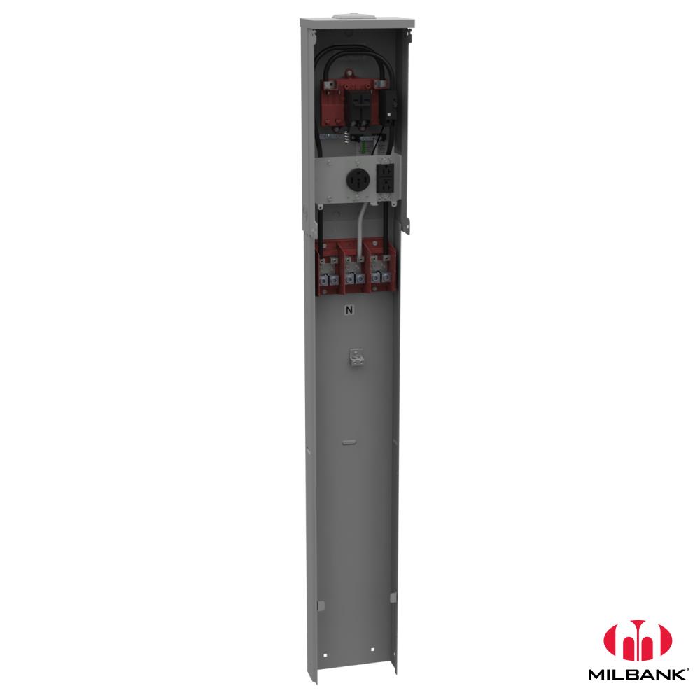 Product image for Milbank U5200-XL-55 Unmetered Small Closing Plate 520GR 1450 Single Pedestal Direct Bury