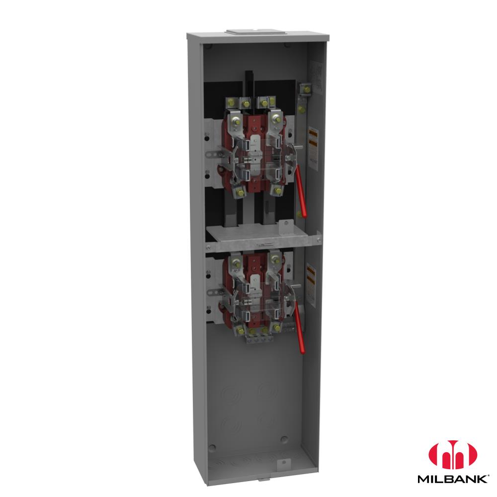 Milbank U5112X5T9BL 4 Terminal Ringless Large Closing Plates Lever