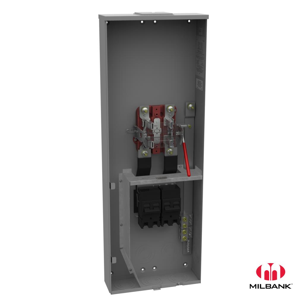 Product image for Milbank U5759-X-2/200 4 Terminal Ringless Large Closing Plate No Bypass 2-200 Ampere Main Breaker