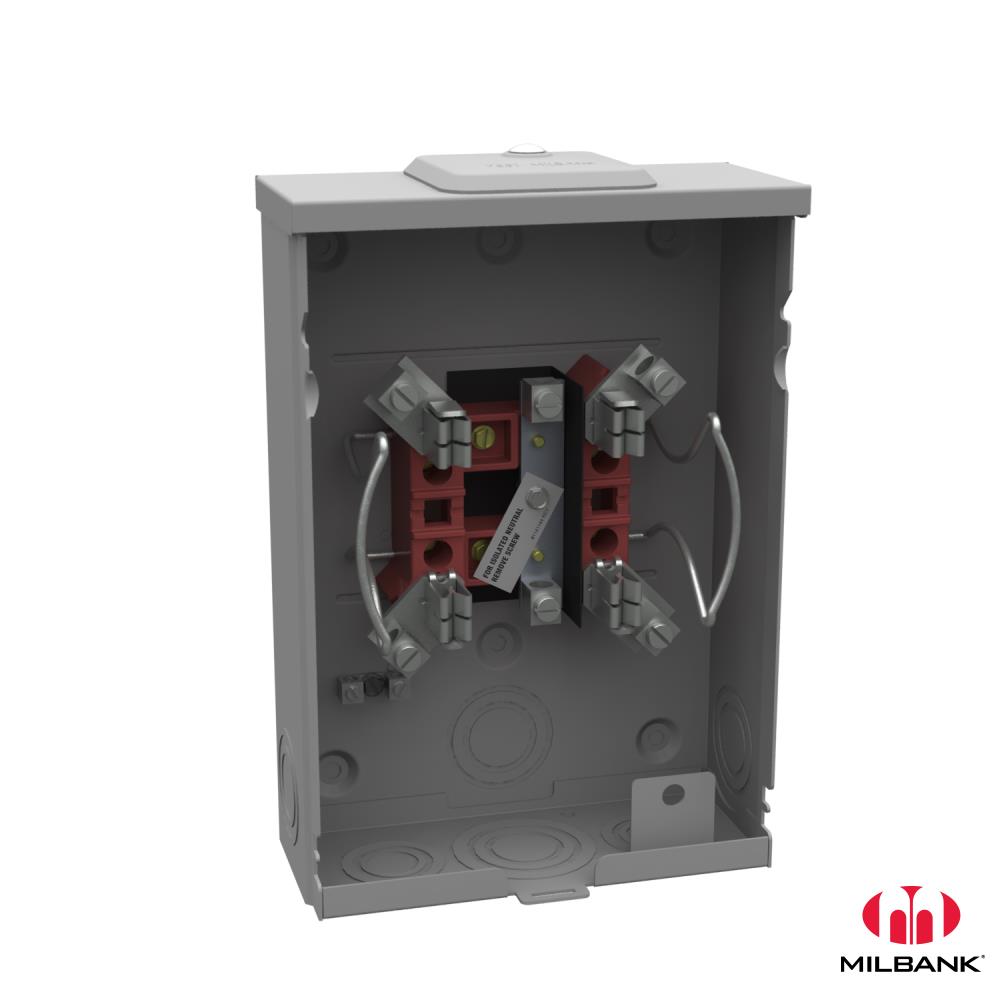 Product image for Milbank U5934-XL-BLG 4 Terminal Ringless Small Closing Plate 7-8 In Barrel Lock Ground With Bracket Provision