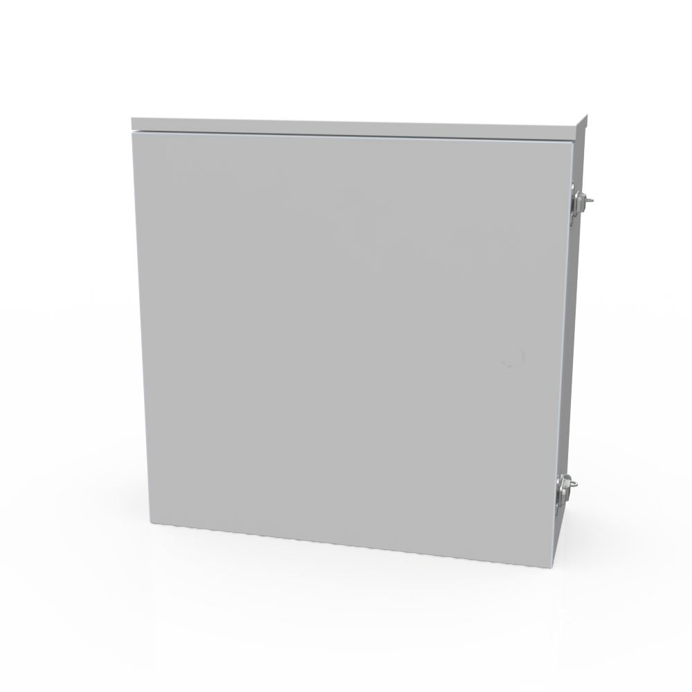 Product image for Milbank 10316 18186-TC3R 18 x 18 x 6 Inch NEMA 3R ANSI 61 Gray Polyester Powder Coated G90 Galvanized Steel Panel Enclosure