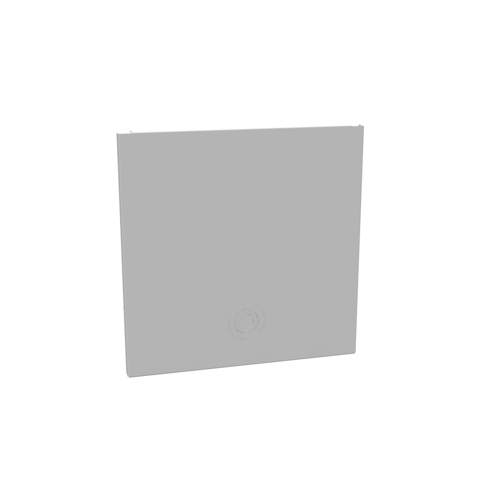 Wireway End Type 1 12x12 Screw Cover ANSI 61 Gray Steel Knockouts