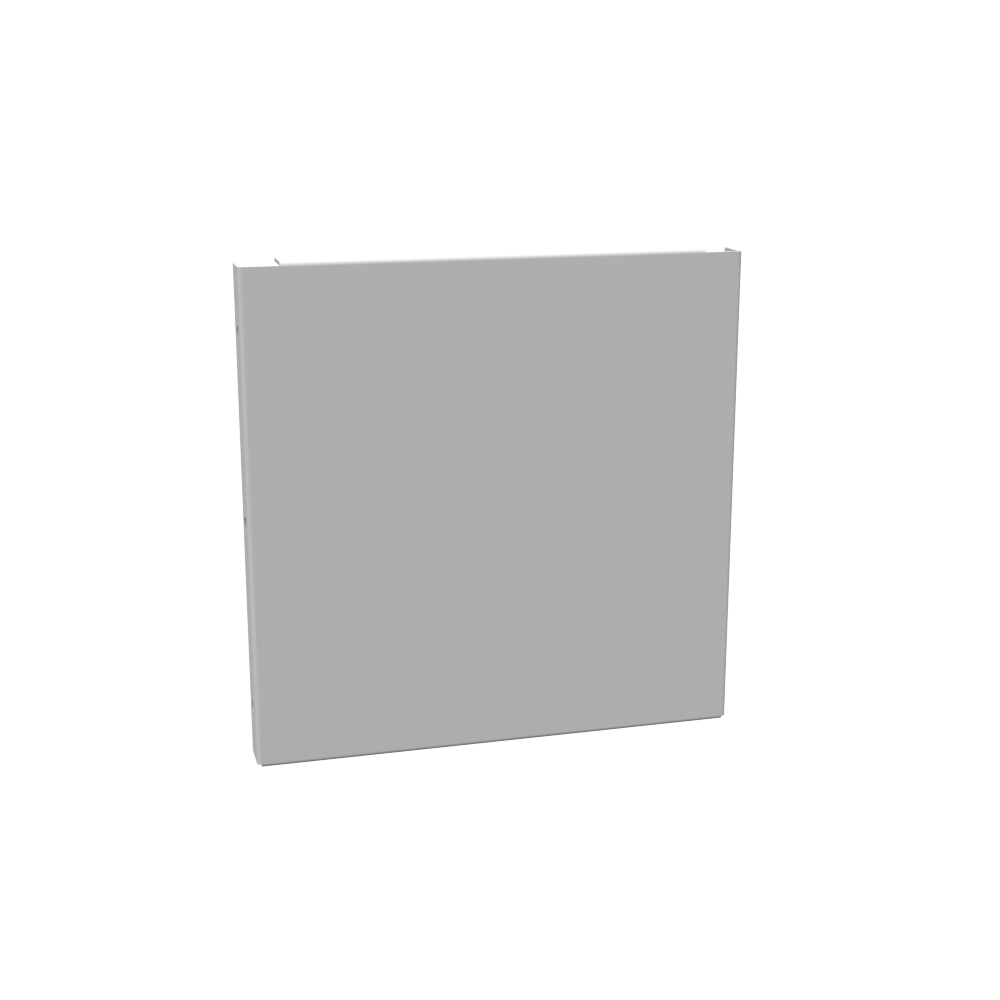Wireway End Type 1 8x8 Screw Cover ANSI 61 Gray Steel No Knockouts