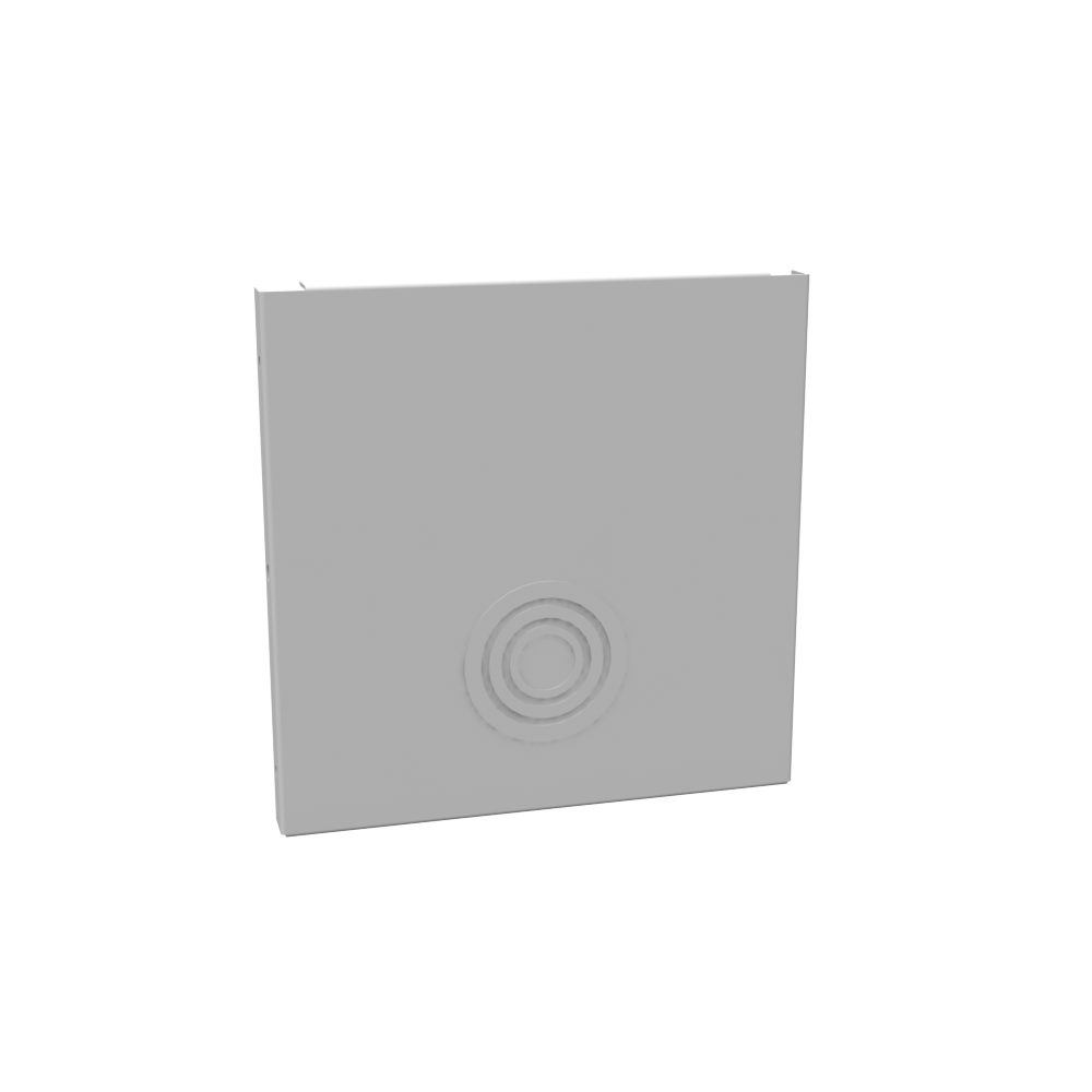 Wireway End Type 1 8x8 Screw Cover ANSI 61 Gray Steel Knockouts