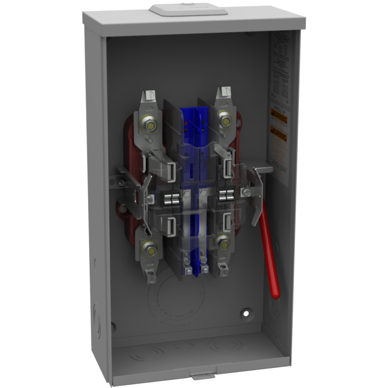 Product image for Milbank U4490-XL 6 Terminal Ringless Small Closing Plate Lever Bypass