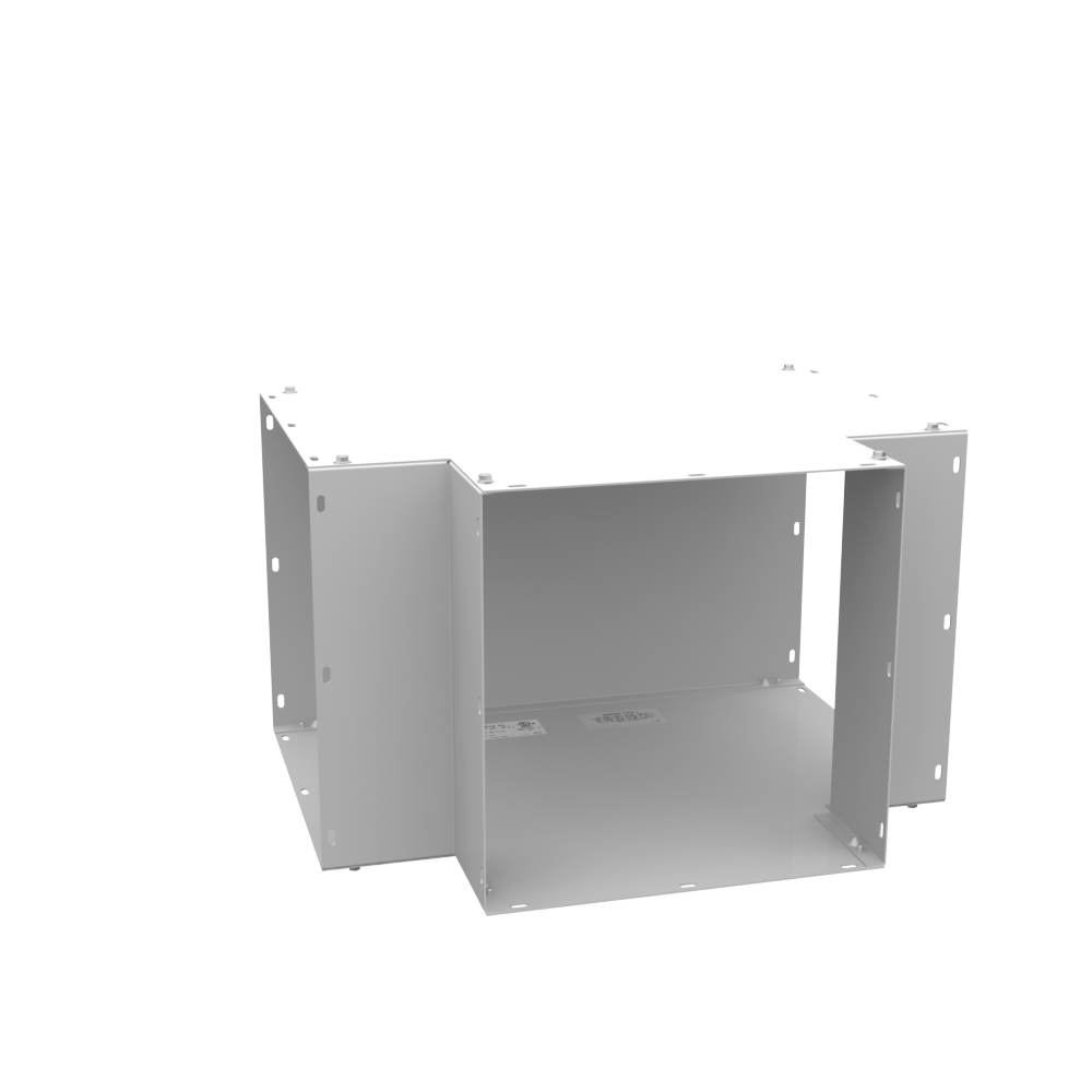 Wireway Tee Type 1 12x12 Screw Cover ANSI 61 Gray Steel