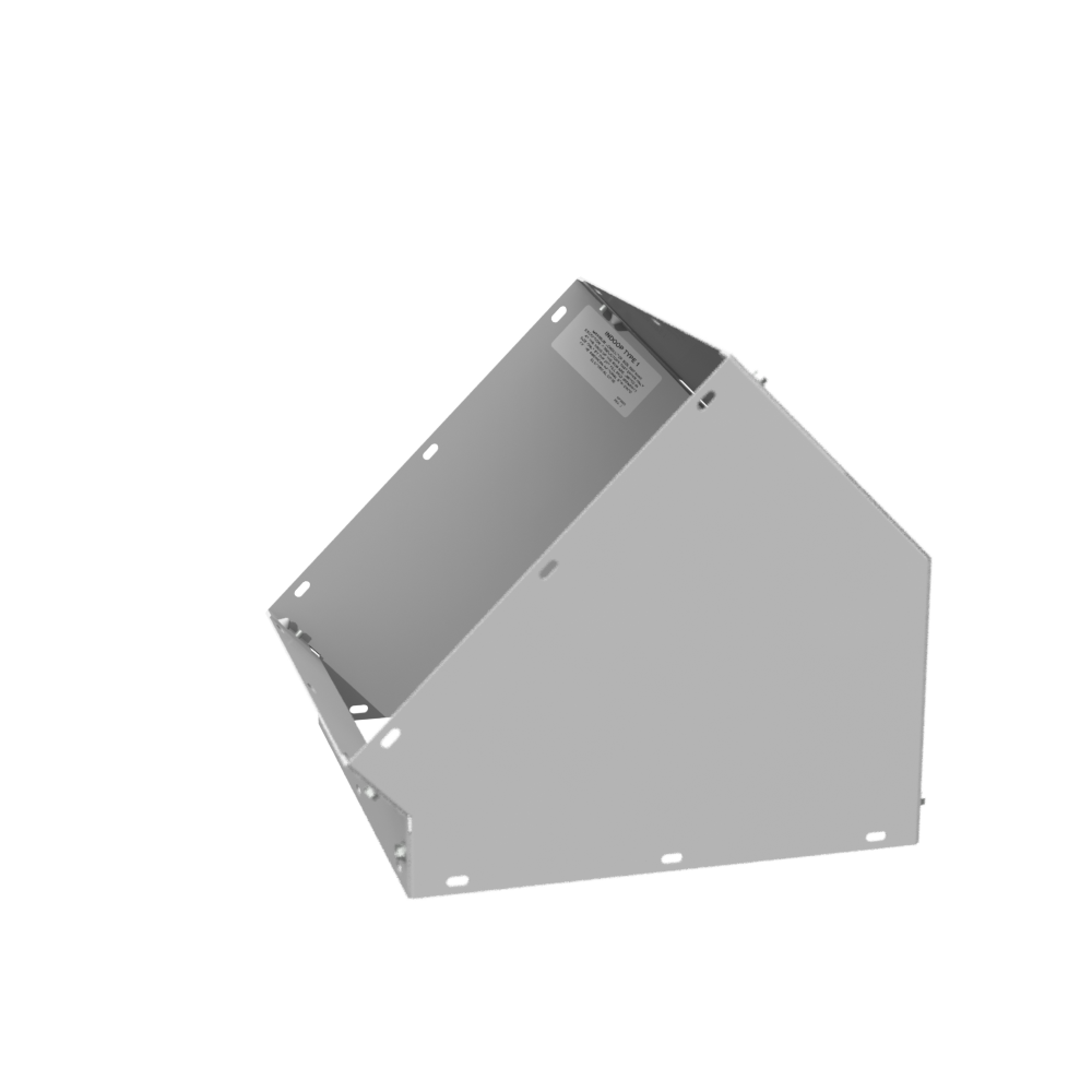 11.875x12x12.25 Wireway Elbow 45 Corners ANSI 61 Gray Steel
