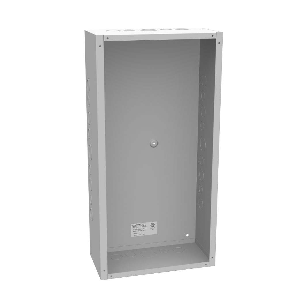 24x6x12 Screw Cover Type 1 UL Listed Steel Knockouts ANSI 61 Gray Cover with Teardrop Slots Mounting Holes in Back