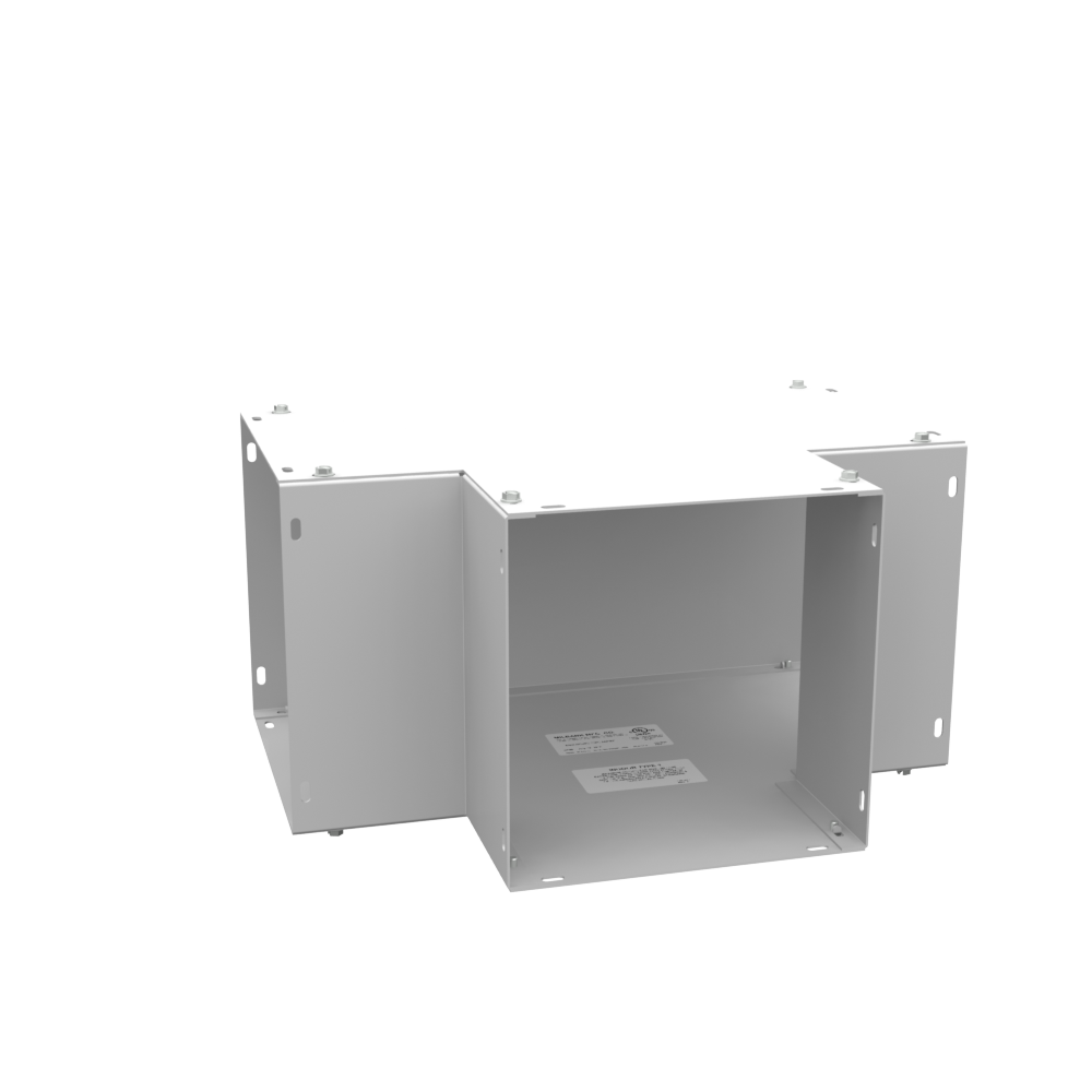 Wireway Tee Type 1 8x8 Screw Cover ANSI 61 Gray Steel