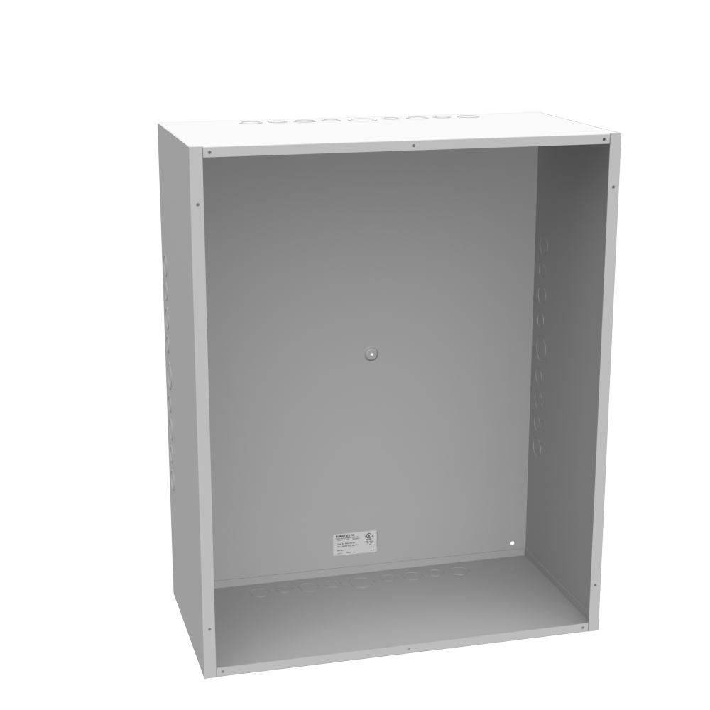 30x12x24 Screw Cover Type 1 UL Listed Steel Knockouts ANSI 61 Gray Cover with Teardrop Slots Mounting Holes in Back