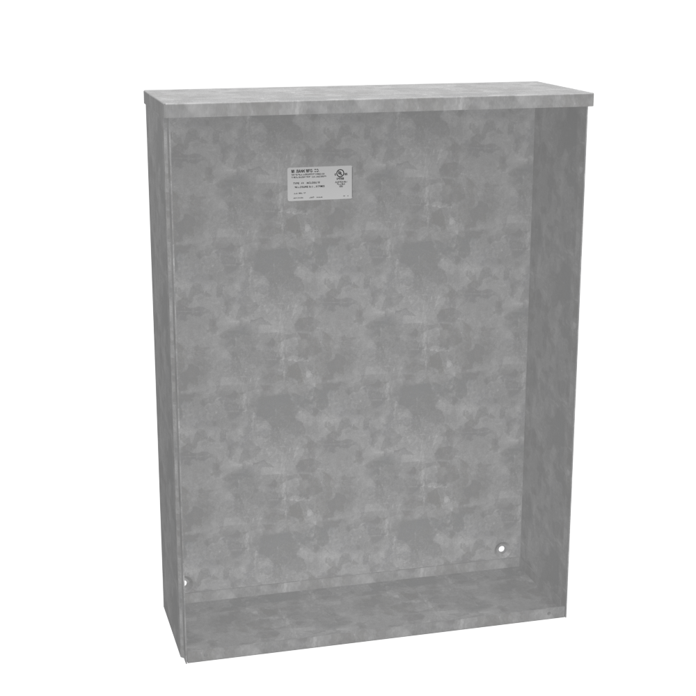 24x6x18 Screw Cover Type 3R UL Listed Steel No Knockouts No Paint Quad D Knockout for Lock Emboss Mounting Holes in Back
