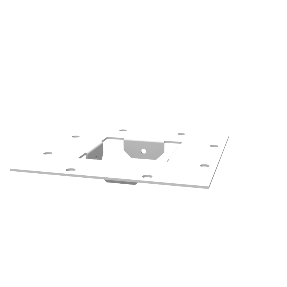 Wireway End Flange Type 1 2x2 Screw Cover ANSI 61 Gray Steel