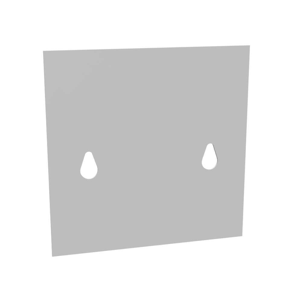 Blank Flush Cover Type 1 4x4 Screw Cover ANSI 61 Gray Steel Flange 3/4 Inch on All Sides