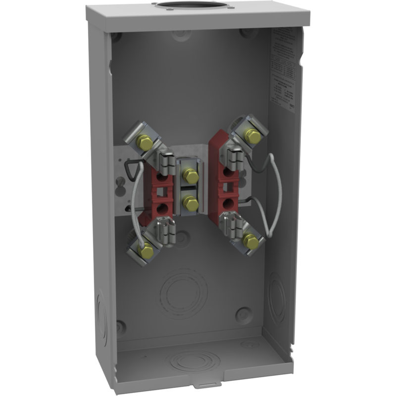 Product image for Milbank U1060-RL 4 Terminal Ringless Small Hub Open Tall Shell