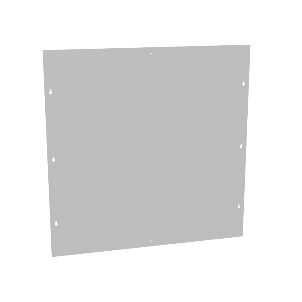 Blank Flush Cover Type 1 36x36 Screw Cover ANSI 61 Gray Steel Flange 3/4 Inch on All Sides