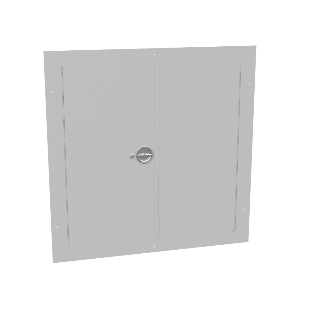 Flush Mount Cover Type 1 36x36 Screw Cover ANSI 61 Gray Steel Hinged Door Keylocking Slam Latch