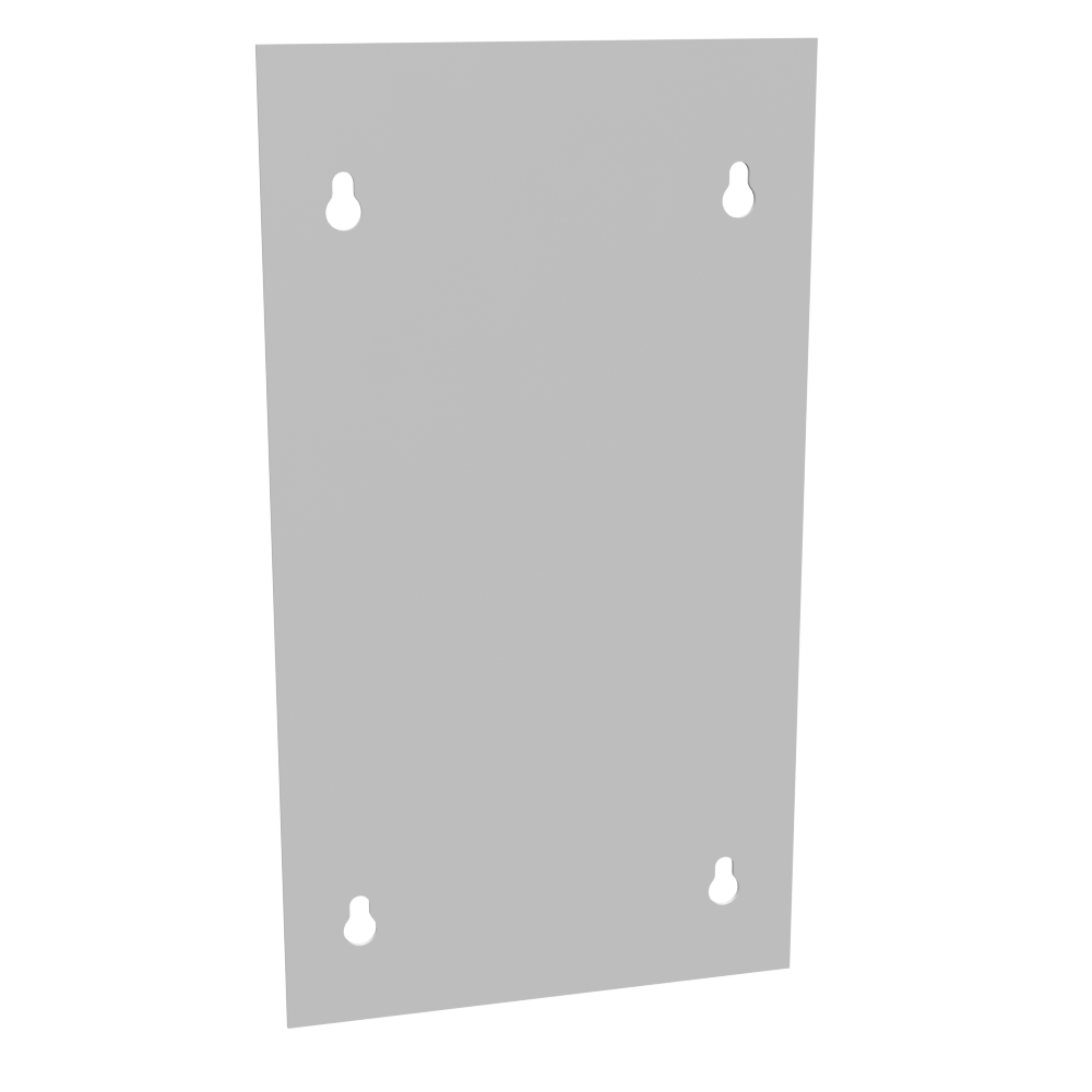 Blank Flush Cover Type 1 6x12 Screw Cover ANSI 61 Gray Steel Flange 3/4 Inch on All Sides