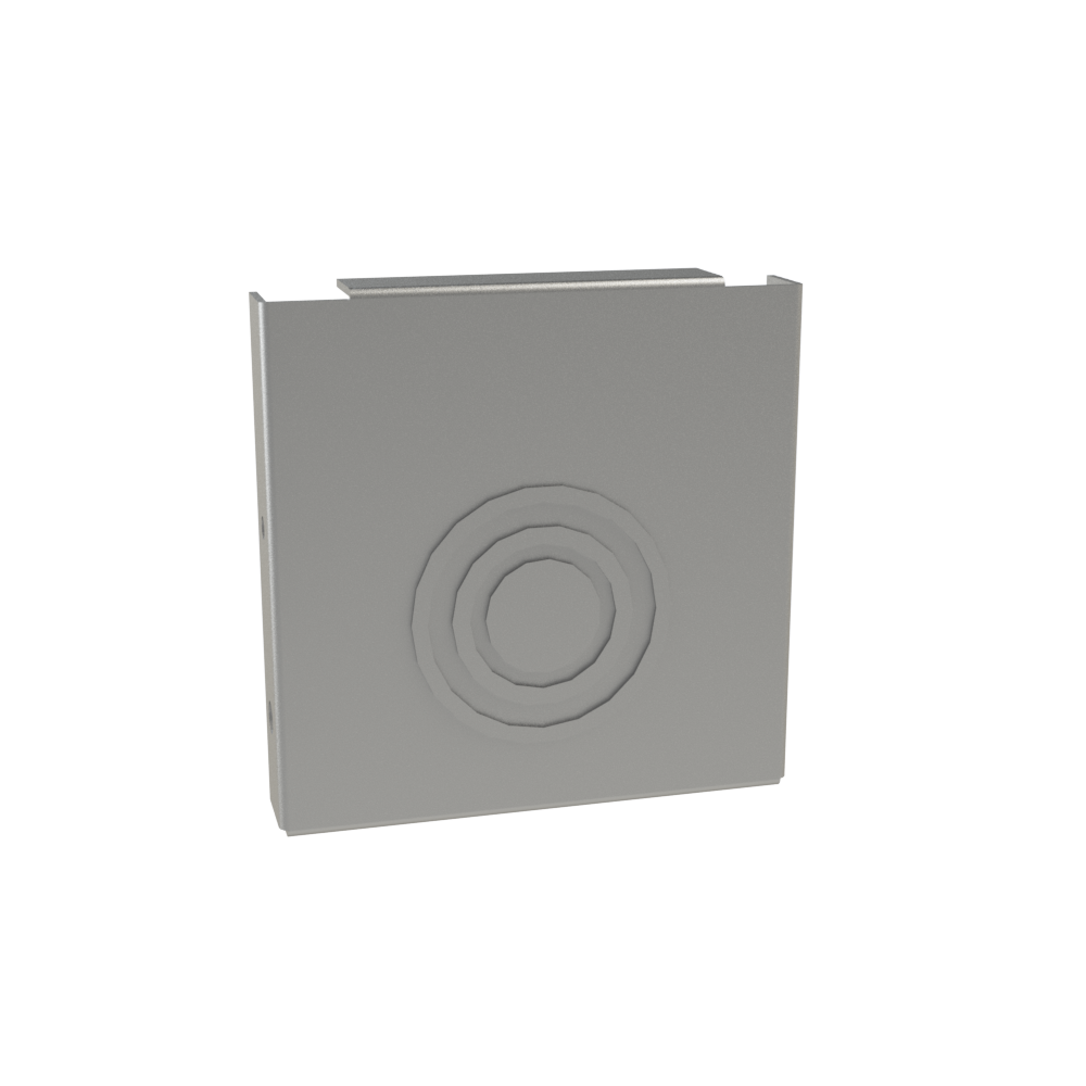 4x0.563x4 Wireway End Knockouts No Paint Steel