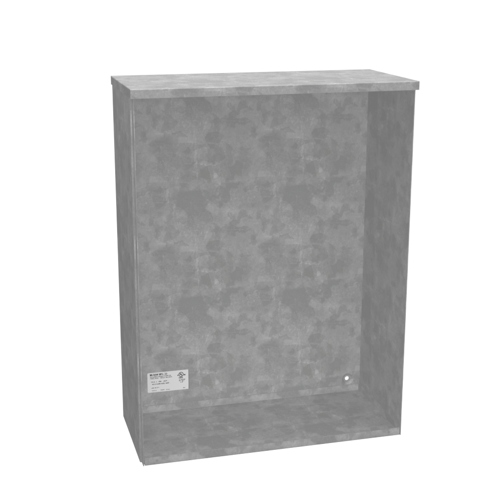 24x8x18 Screw Cover Type 3R UL Listed Steel No Knockouts No Paint Quad D Knockout for Lock Emboss Mounting Holes in Back