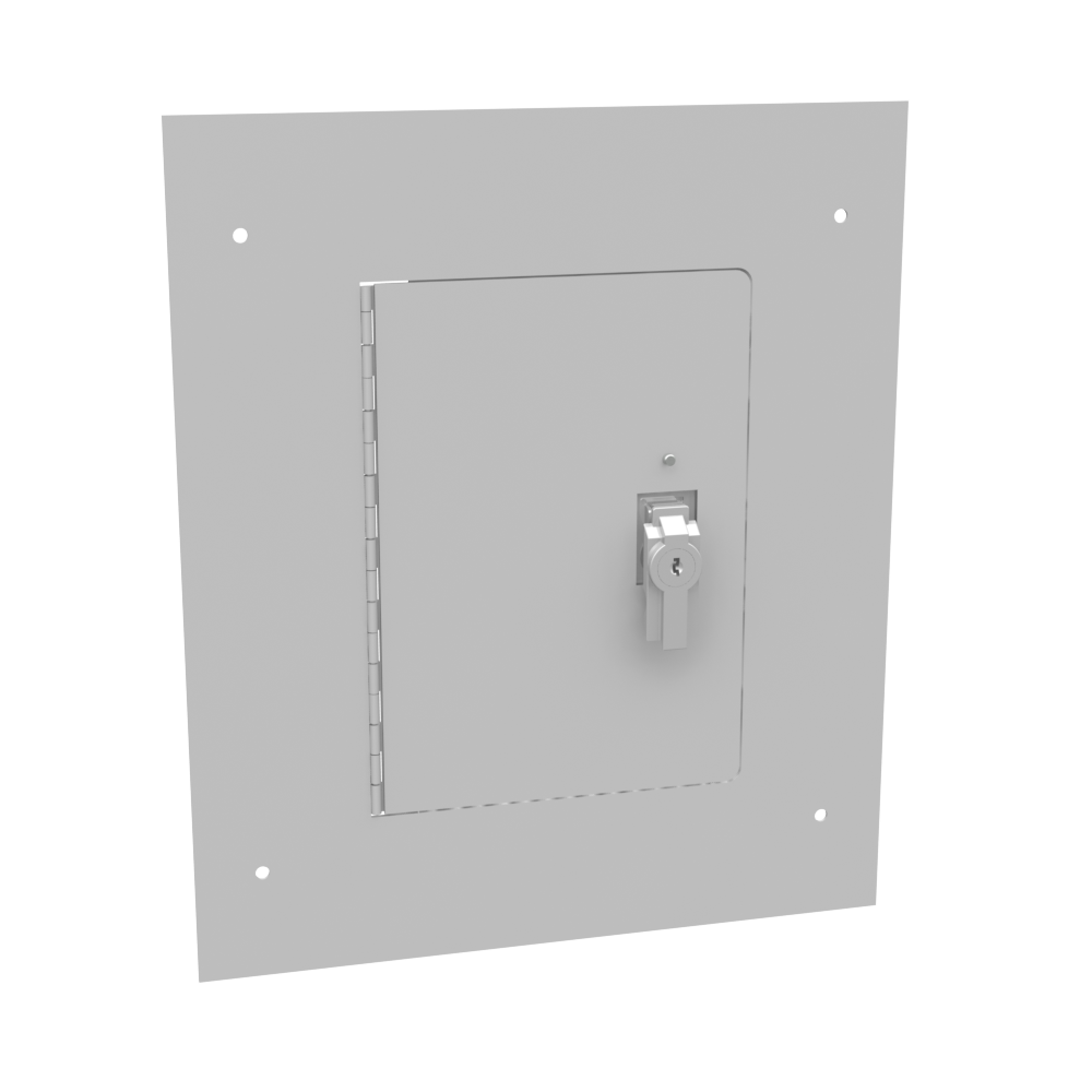 Flush Mount Cover Type 1 10x12 Screw Cover ANSI 61 Gray Steel Hinged Door Keylocking Slam Latch