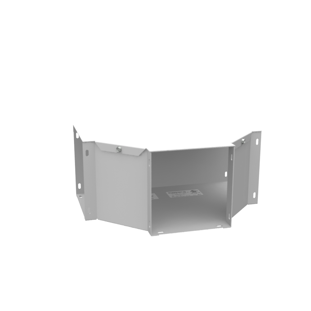 10.131x6x14.25 Wireway Tee for Hinged Wireways ANSI 61 Gray Steel