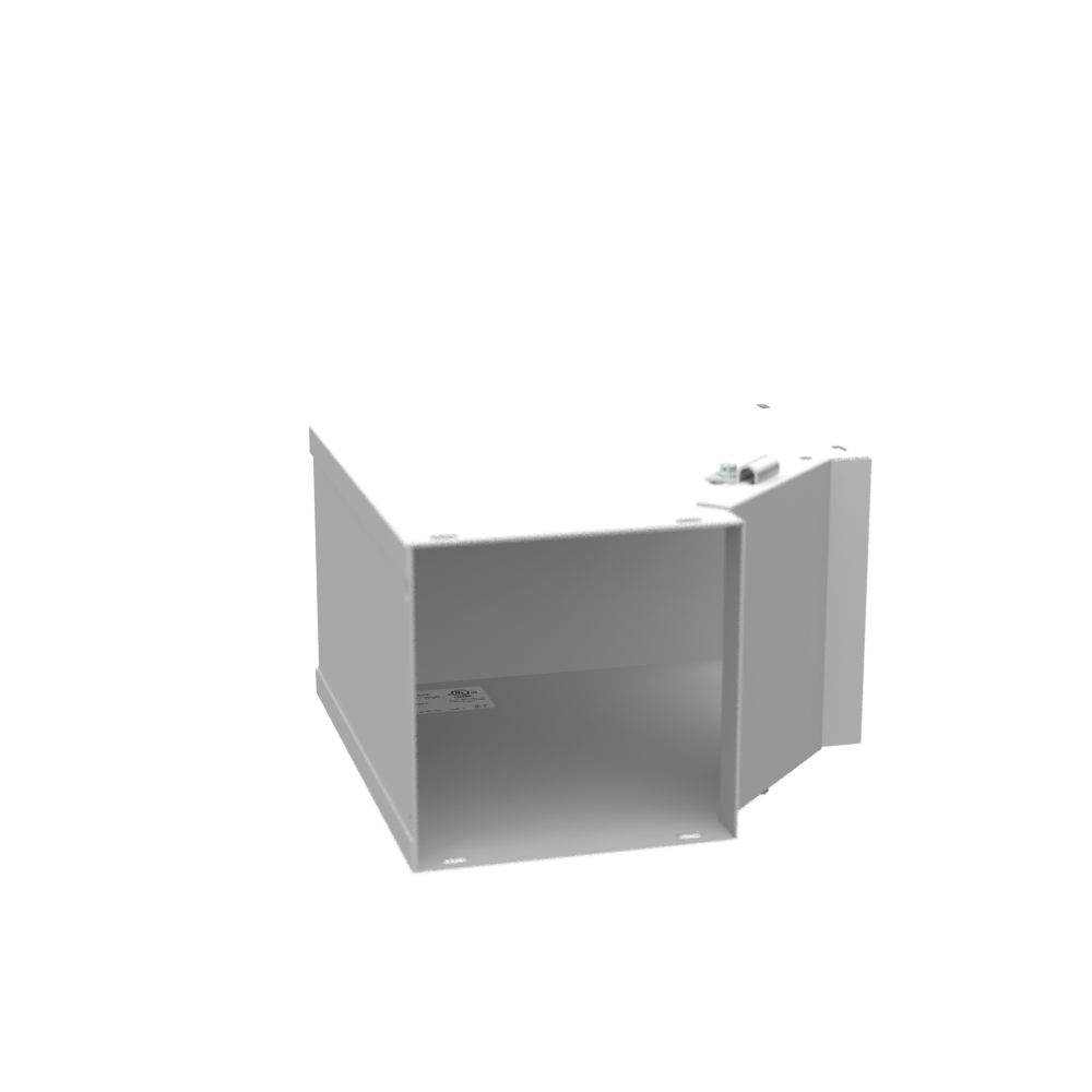 10.438x6.125x10.438 Wireway Elbow 90 Inside Opening ANSI 61 Gray Steel