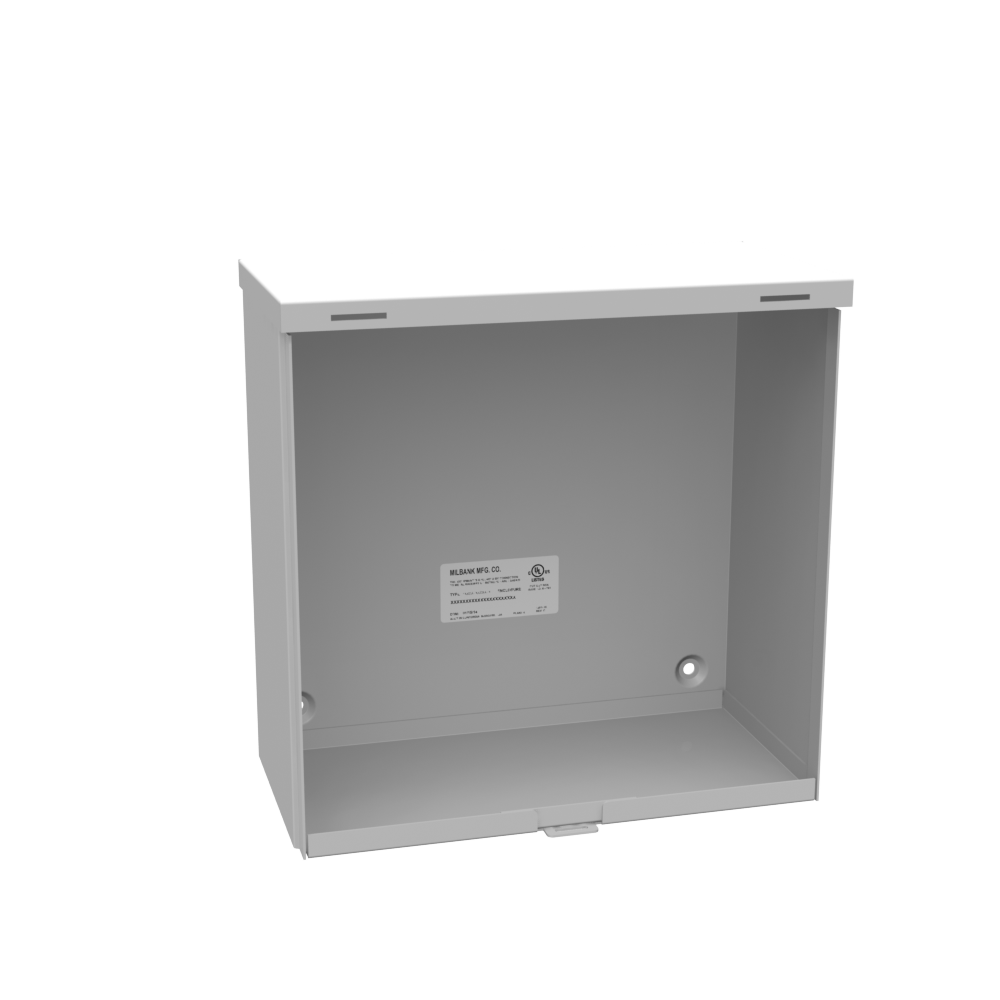 12x6x12 Hinge Cover Type 3R UL Listed Steel No Knockouts ANSI 61 Gray Formed Hinges Padlocking Flip Latch Emboss Mounting Holes in Back