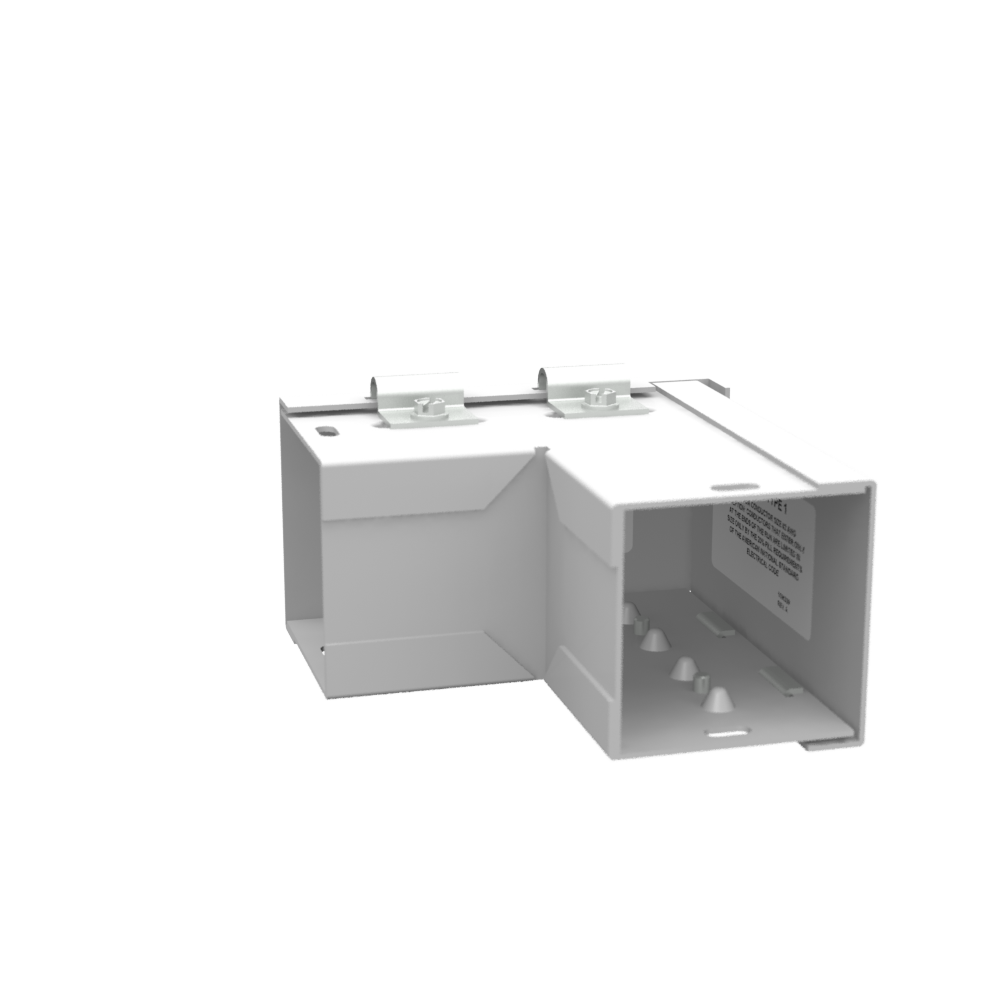 5.125x2.5x5.125 Wireway Elbow 90 for Hinge Wireway Outside Opening ANSI 61 Gray Steel