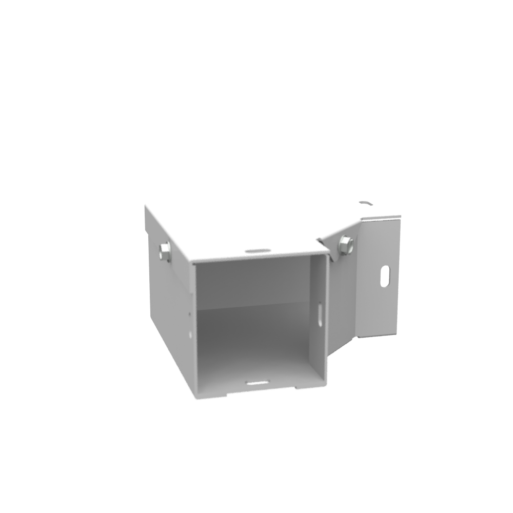 5.13x2.5x5.13 Wireway Elbow 90 Side Opening ANSI 61 Gray Steel
