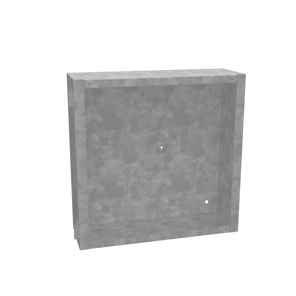 12x4x12 Hinge Cover Type 1 UL Listed Steel No Knockouts No Paint Formed Hinges Mounting Holes in Back Flush Pull Ring