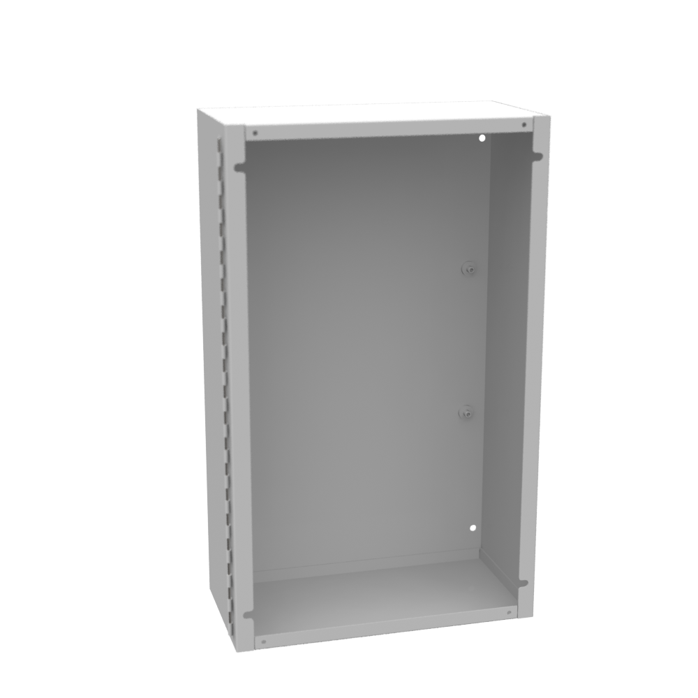 20x6x12 Hinge Cover Type 1 UL Listed Steel No Knockouts ANSI 61 Gray Continuous Hinge Slotted Quarter Turn Latch